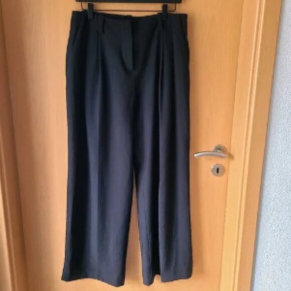 & Other Stories Straight Leg Black Trouser Pants EU Size 40 - Picture 1 of 5